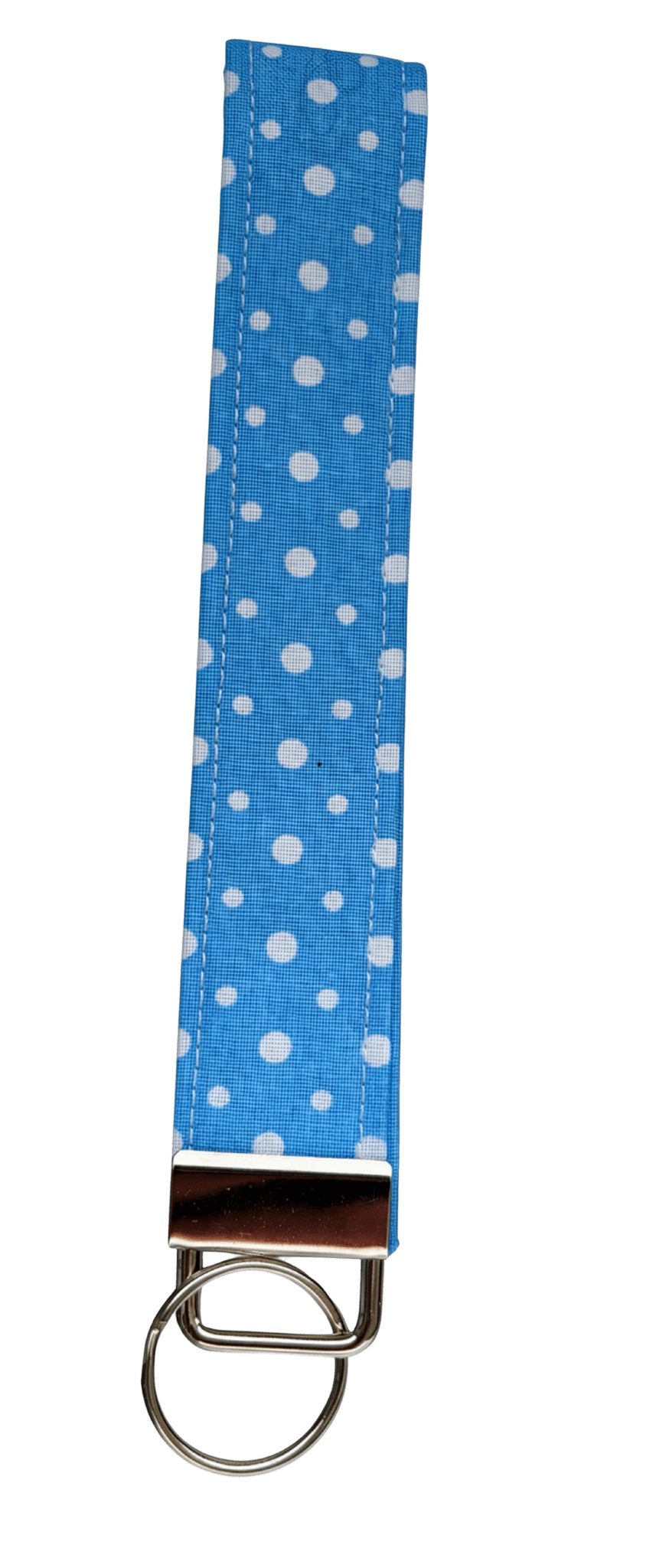 Blue and White PolkaDot wristlet - Not Your Average Treasures